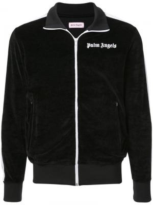 Спортивная куртка с боковыми вставками Palm Angels. Цвет: черный