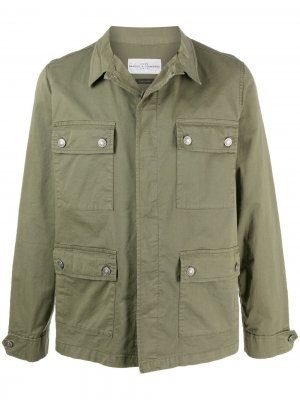 Джинсовая куртка с карманами Daniele Alessandrini. Цвет: зеленый