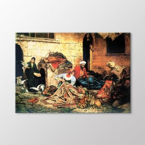 1883 год Картина тех, кто ремонтирует ковер в Каире Arty