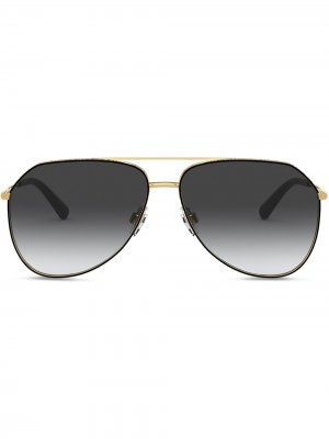 Солнцезащитные очки-авиаторы Slim Dolce & Gabbana Eyewear. Цвет: черный