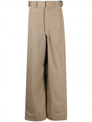 Расклешенные брюки с завышенной талией Lemaire. Цвет: нейтральные цвета