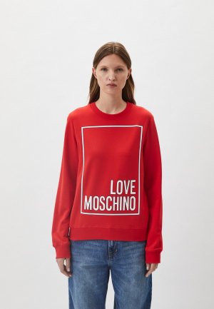 Свитшот Love Moschino. Цвет: красный