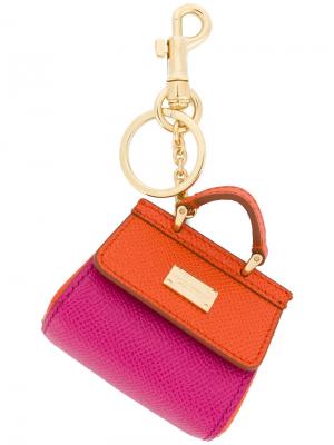 Брелок для ключей в форме сумки St Dauphine Dolce & Gabbana. Цвет: розовый