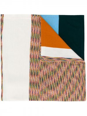 Трикотажный шарф в стиле колор-блок Missoni. Цвет: зеленый