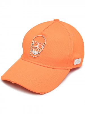 Бейсболка Skull Philipp Plein. Цвет: оранжевый