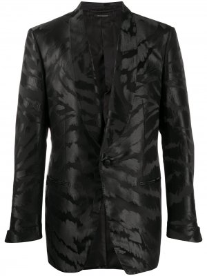 Однобортный пиджак с принтом TOM FORD. Цвет: черный