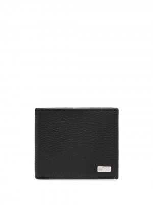 Бумажник с логотипом BOSS. Цвет: черный