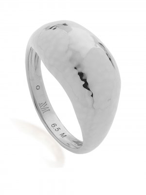 Серебряное кольцо Dea Domed Monica Vinader. Цвет: серебристый