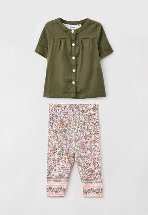 Блуза и брюки Carter’s. Цвет: разноцветный