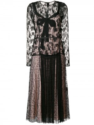 Lace midi dress Bottega Veneta. Цвет: черный