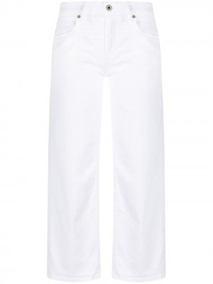 Укороченные джинсы широкого кроя Dondup. Цвет: белый
