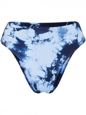 Плавки бикини Jordan с принтом тай-дай Frankies Bikinis. Цвет: синий