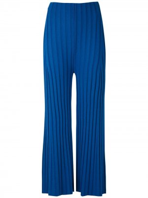 Трикотажные расклешенные брюки Osklen. Цвет: синий
