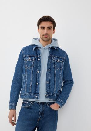 Куртка джинсовая Tommy Hilfiger. Цвет: синий