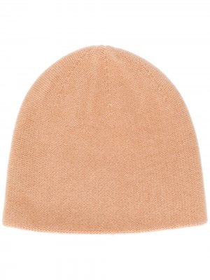 Двухслойная шапка бини N.Peal. Цвет: коричневый
