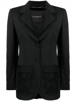 Однобортный пиджак Ermanno Scervino. Цвет: черный