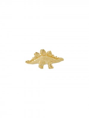 Серьга-гвоздик Teeny Tiny Stegosaurus из желтого золота Alex Monroe. Цвет: золотистый