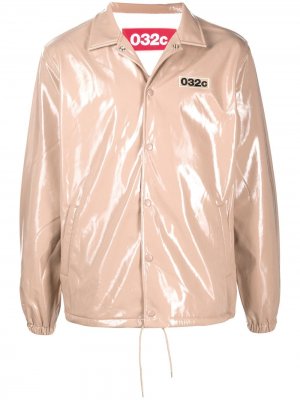 Куртка-рубашка с вышитым логотипом 032c. Цвет: нейтральные цвета