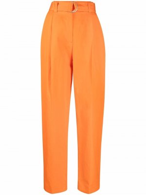 Прямые брюки с поясом MSGM. Цвет: оранжевый