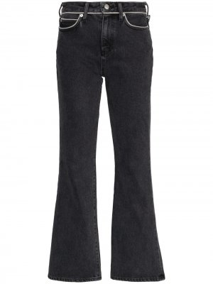 Расклешенные укороченные джинсы Simon Miller. Цвет: серый