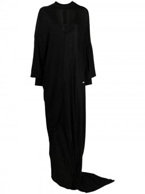Платье из джерси с драпировкой Rick Owens DRKSHDW. Цвет: черный