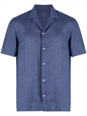 Рубашка на пуговицах с короткими рукавами Altea. Цвет: синий