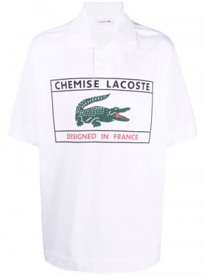 Рубашка поло с логотипом Lacoste. Цвет: белый