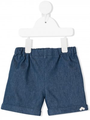 Джинсовые шорты с логотипом La Stupenderia. Цвет: синий