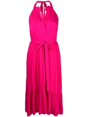 Платье миди с вырезом халтер IRO. Цвет: розовый