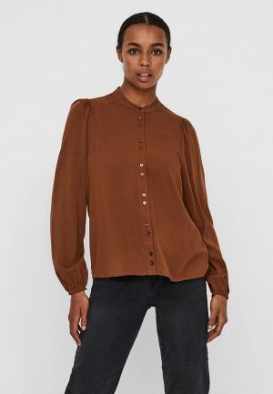 Блуза Vero Moda. Цвет: коричневый