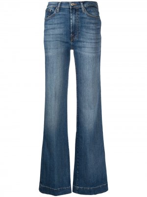 Расклешенные джинсы Modern Dojo Soho 7 For All Mankind. Цвет: синий