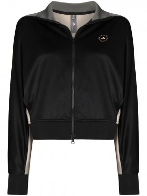 Спортивная куртка на молнии с полосками adidas by Stella McCartney. Цвет: черный