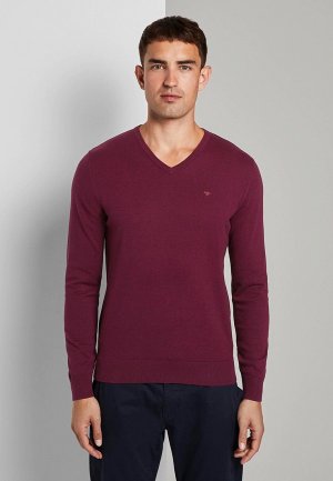 Пуловер Tom Tailor. Цвет: бордовый