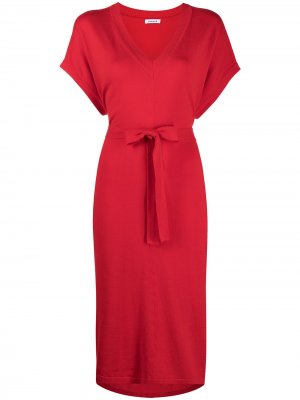 Платье свободного кроя с V-образным вырезом P.A.R.O.S.H.. Цвет: красный