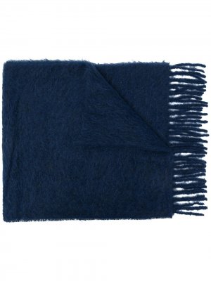 Фактурный вязаный шарф Marni. Цвет: синий