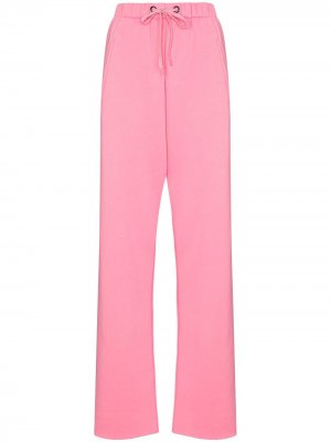 Спортивные брюки из джерси с заклепками Natasha Zinko. Цвет: розовый