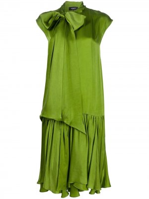 Платье прямого кроя с бантом Rochas. Цвет: зеленый