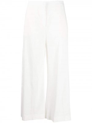 Укороченные брюки широкого кроя Pt01. Цвет: белый