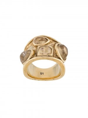 Массивное кольцо Mini Cabochons Goossens. Цвет: золотистый
