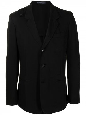 Пиджак на пуговицах Yohji Yamamoto. Цвет: черный