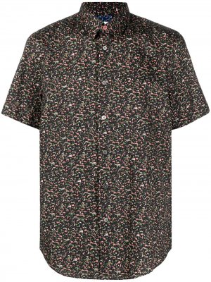 Рубашка с короткими рукавами и абстрактным принтом PS Paul Smith. Цвет: черный