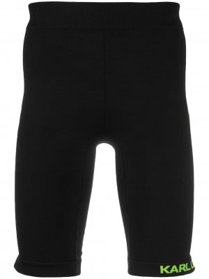 Бесшовные облегающие шорты Karl Lagerfeld. Цвет: черный