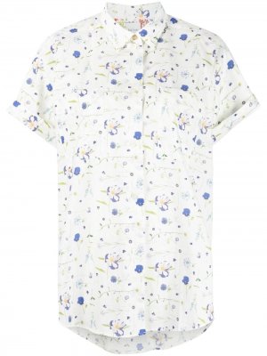 Рубашка с цветочным принтом PAUL SMITH. Цвет: белый