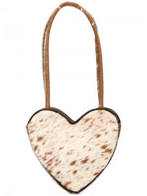 Heart tote Maryam Nassir Zadeh. Цвет: коричневый