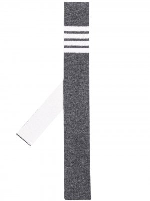 Кашемировый галстук с полосками 4-Bar Thom Browne. Цвет: серый