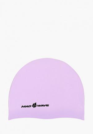Шапочка для плавания MadWave. Цвет: фиолетовый