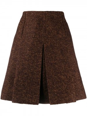 Твидовая юбка мини Chloé. Цвет: коричневый