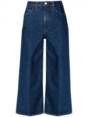 Укороченные джинсы широкого кроя FRAME. Цвет: синий