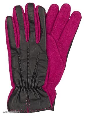 Перчатки женские Marco Bonne`. Цвет: черный, фуксия