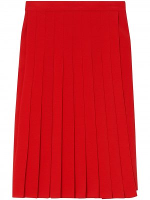 Эластичная плиссированная юбка Burberry. Цвет: красный